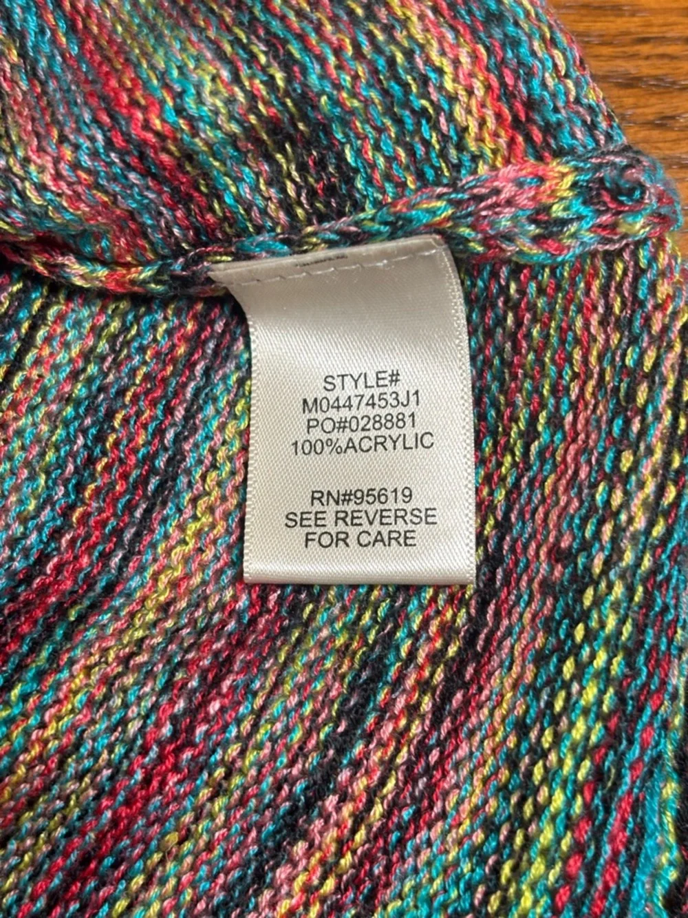 JohnPaulRichard Multicolor Scoop-Neck Pointelle Knit Sweater Women’s M - Picture 8 of 10